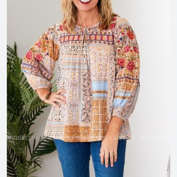 Savanna Jane Tops - Savanna Jane Bohemian Floral Blouse